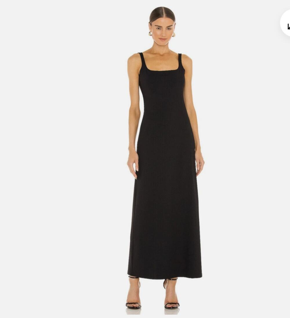 Susana Monaco | Square Neck Low Back A-line Maxi Dress Medium